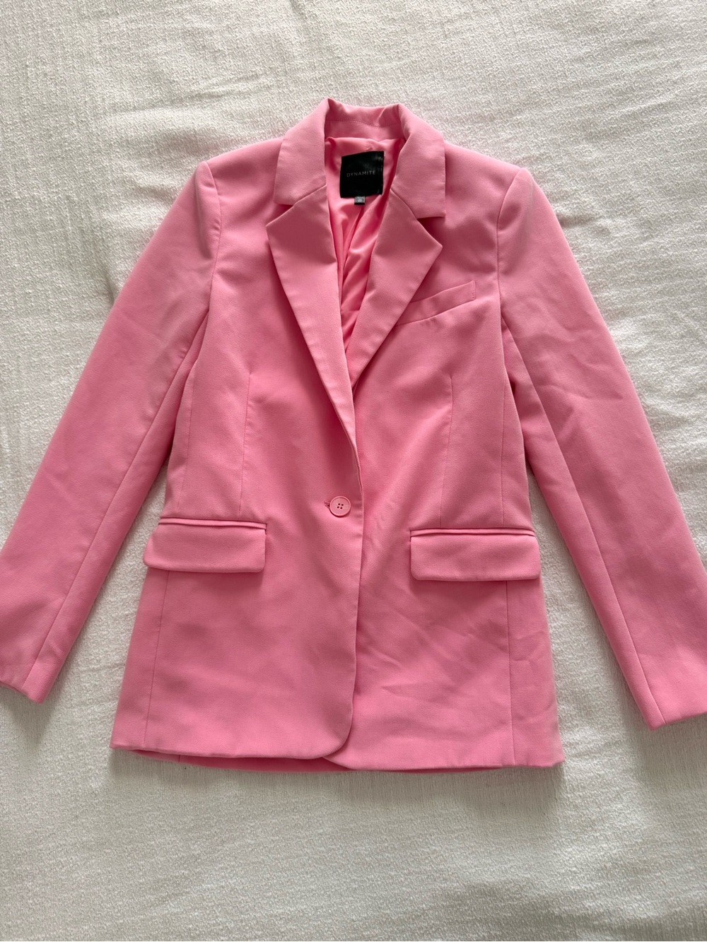 Dynamite Pink Tailored Blazer - Picture 4 of 5